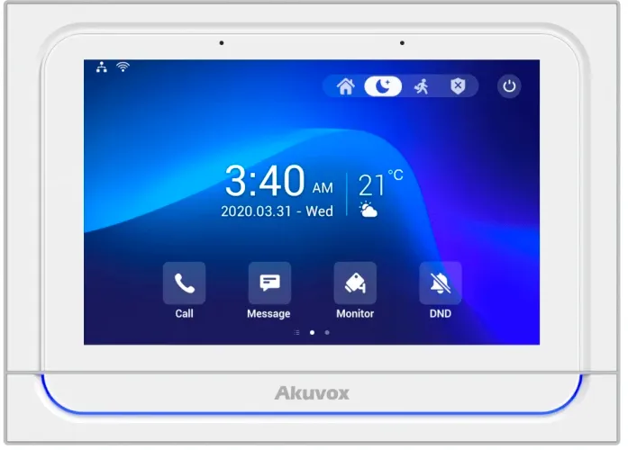 Akuvox | X933W Внатрешен панел за контрола на пристап и домофонија бел (Wi-Fi)