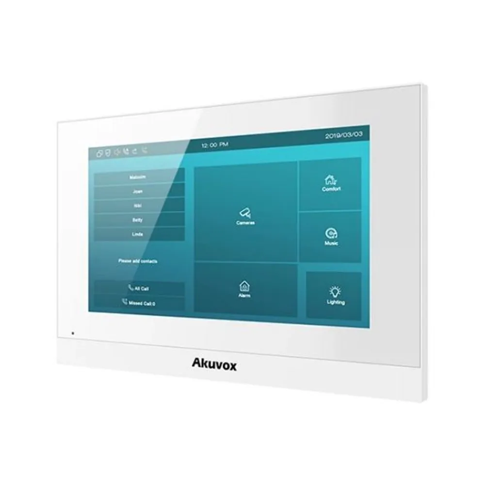 [AKV-C313W] Akuvox | C313W - Внатрешен панел за контрола на пристап и домофонија (бел)