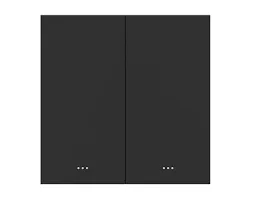 [39213-11-1] Akubela | 2 Gang Key Switch (No Neutral) Black