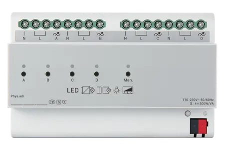 Akubela | 4 Gang Universal Dimmer Module KXAC - G1DC4 - Паметен потенциометар