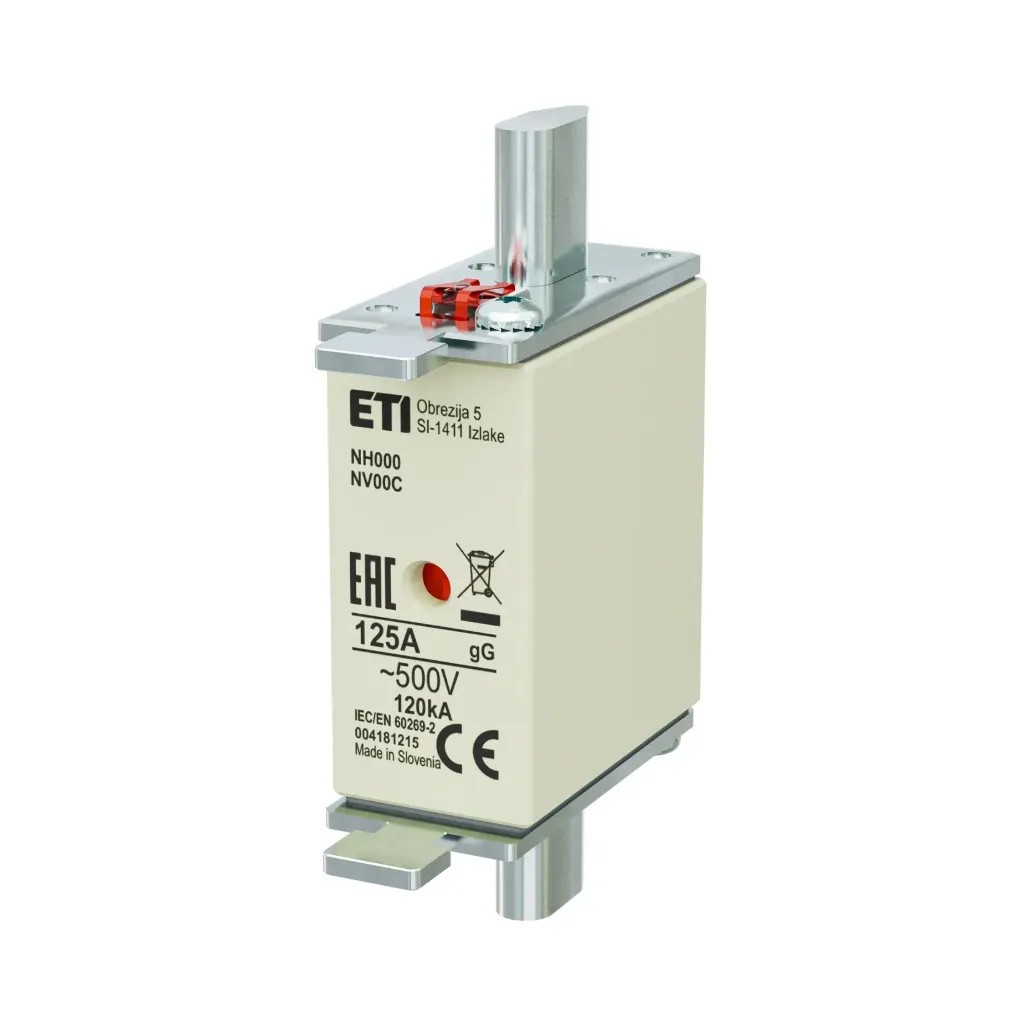 [004181215] ETI | Ножест осигурач NH000 gG 125A/500V