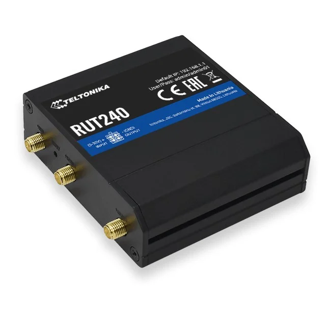 Teltonika | RUT240 (4G LTE Cat 4, Wi-Fi, 2x Ethernet, RMS) Industrial Router - Индустриски Рутер