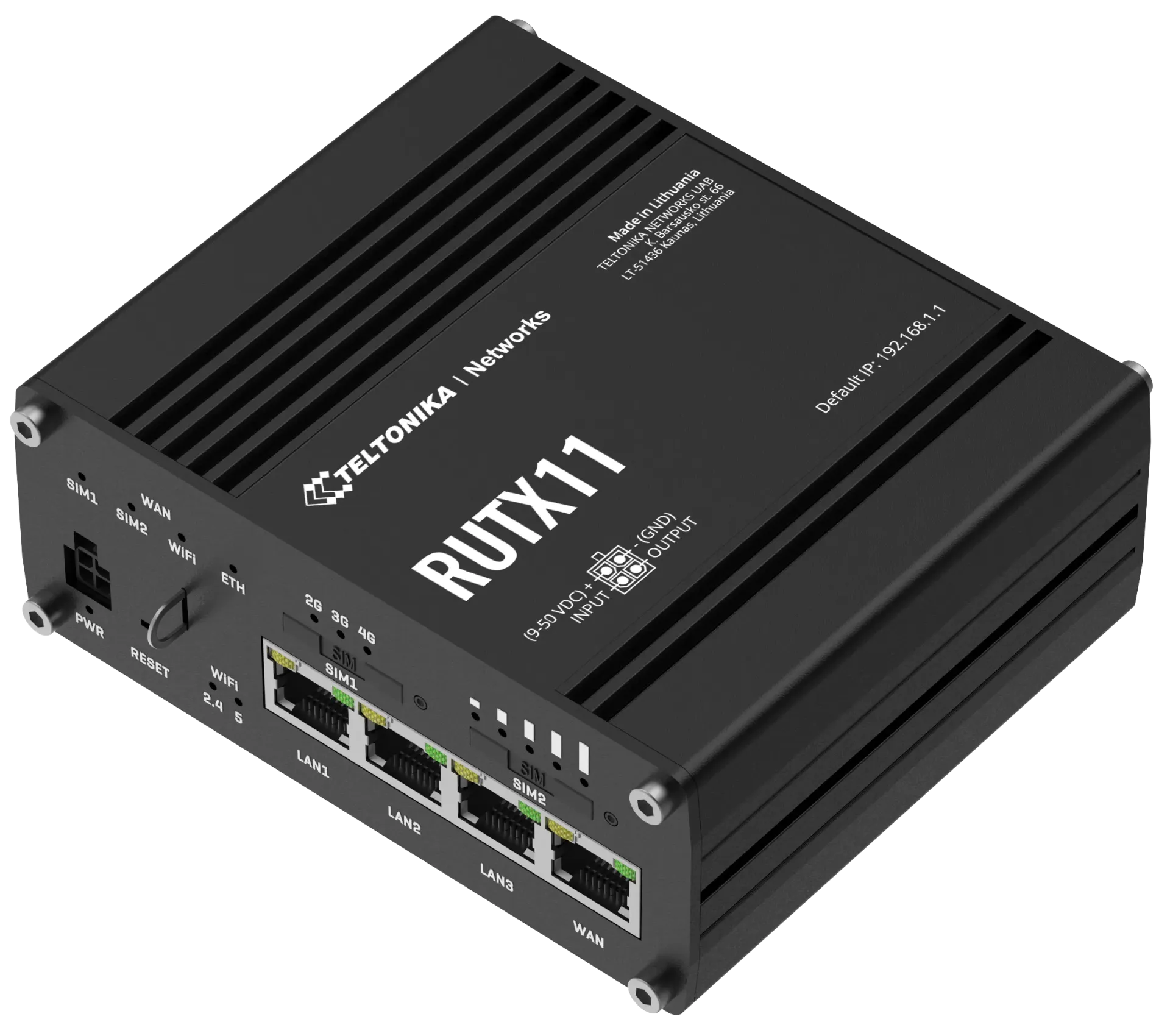 Teltonika | RUTX11 (4G LTE Cat 6, Dual SIM, Wi-Fi, 4x Gigabit) Industrial Router - Индустриски Рутер