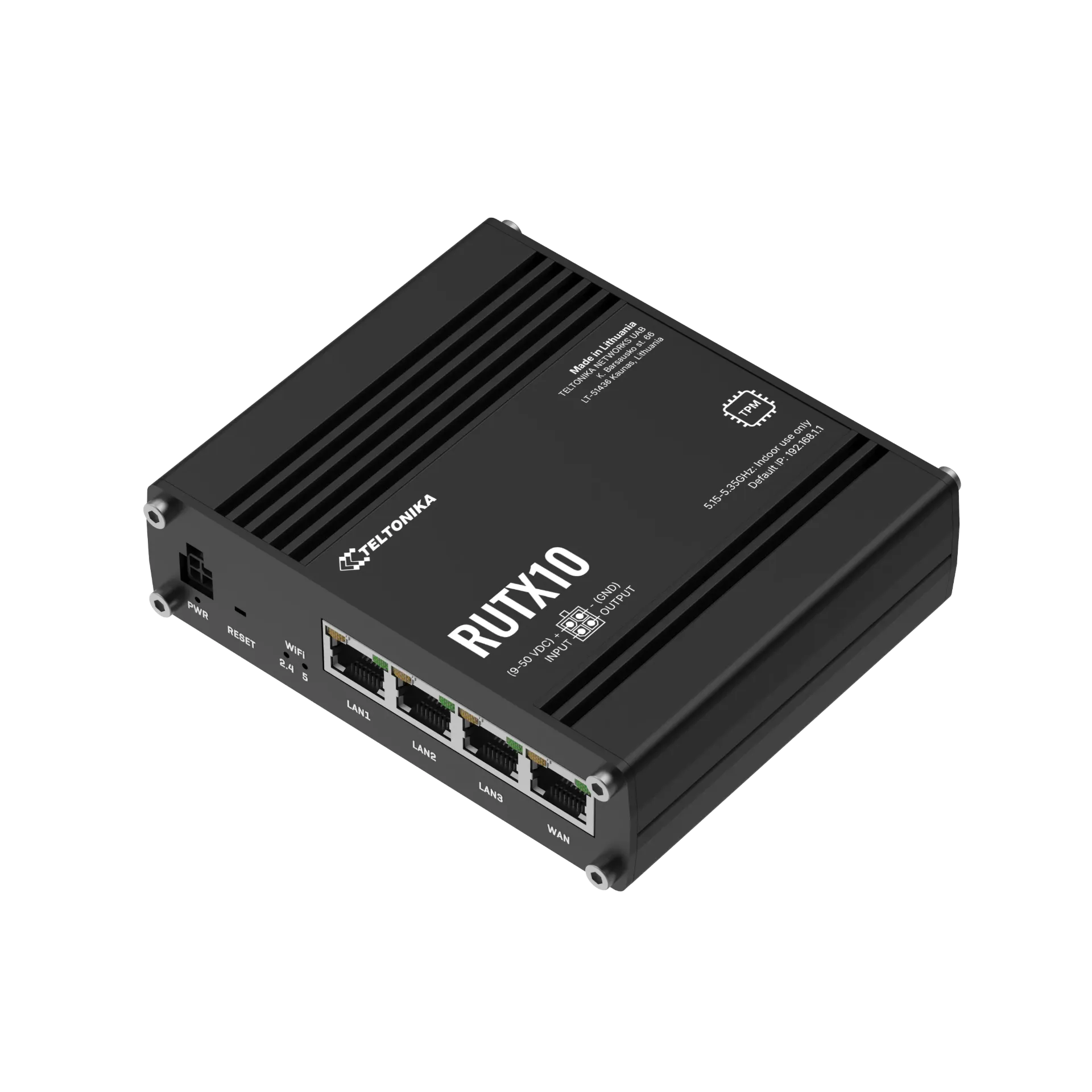 Teltonika | RUTX10 (Ethernet, Wi-Fi, 4x Gigabit, RMS) Industrial Router - Индустриски Рутер