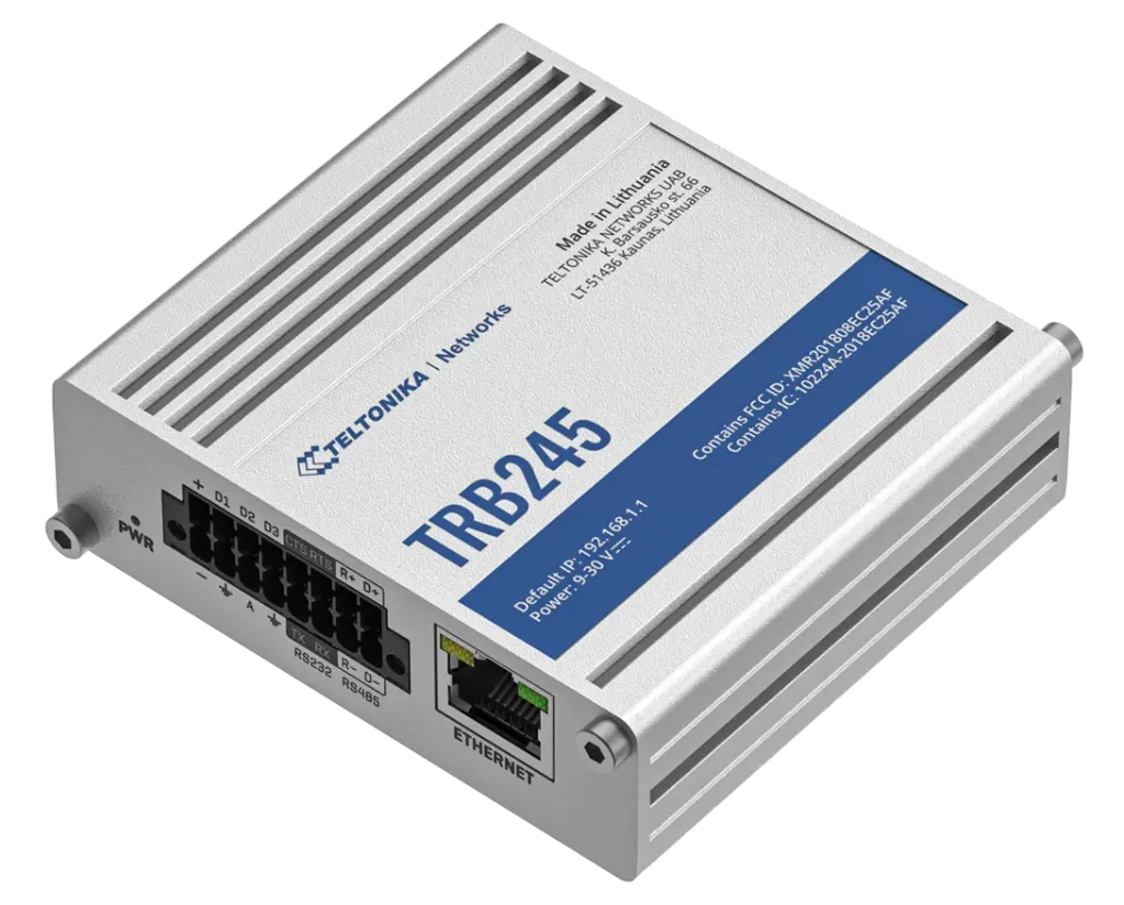 Teltonika | TRB245 (4G LTE Cat 4, Dual SIM, RS232/RS485, GPS) Industrial Gateway - Индустриски Гејтвеј