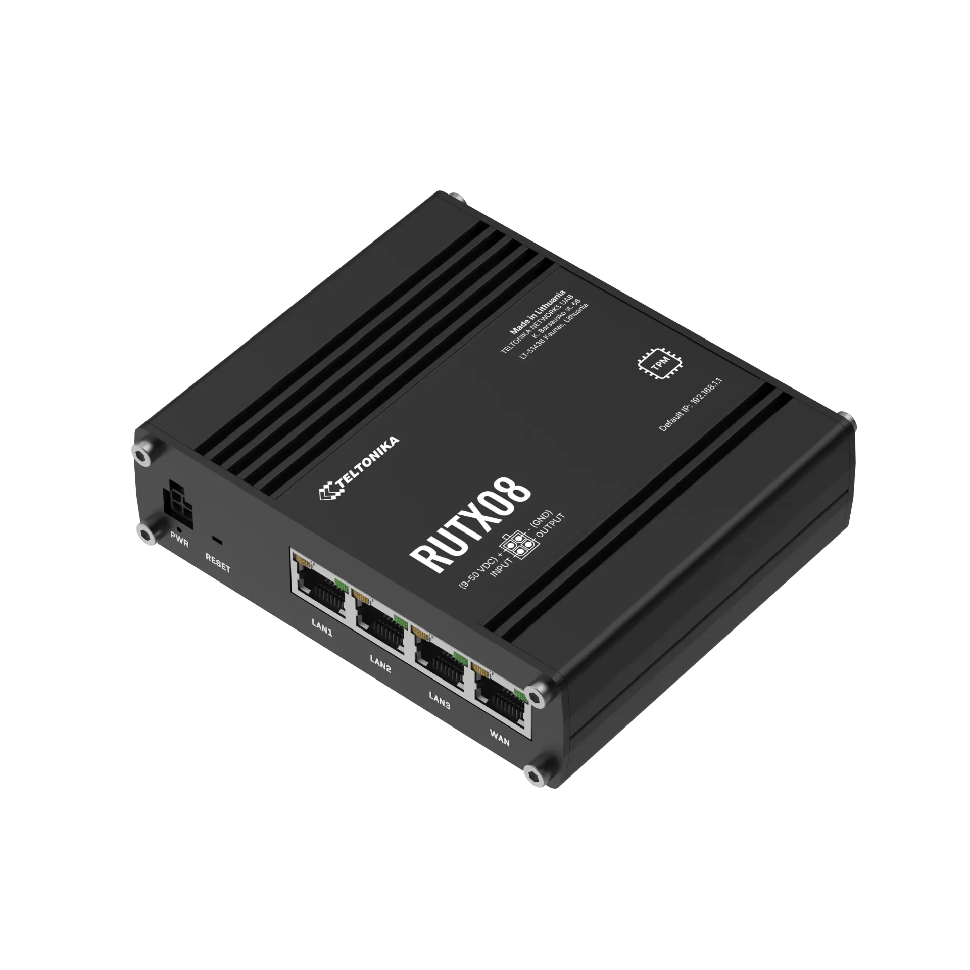 Teltonika | RUTX08 (Wi-Fi, 4x Gigabit Ethernet, 2x I/O) Industrial Router - Индустриски Рутер