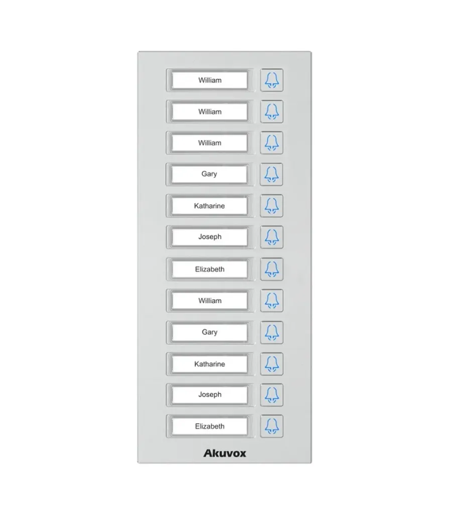 Akuvox | R20BX12  Модул за видео интерфон со 12 копчиња