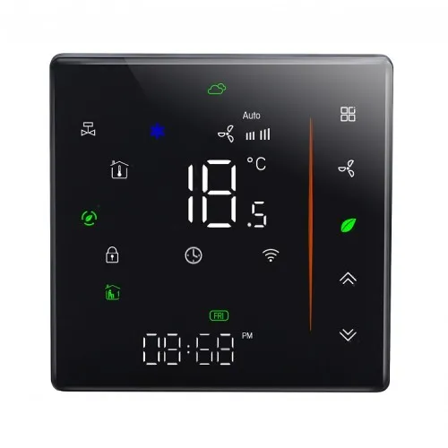 Akubela | BAC-006MZB Zigbee Thermostat Fancoil HV/0-10V/2PIPE - Паметен термостат (Црна)