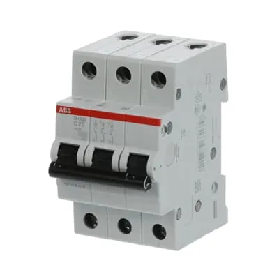 [2CDS213001R0204] ABB | SH203-C20 (Miniature Circuit Breaker) - Минијатурен автоматски осигурувач 3P C20