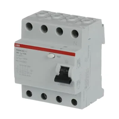 [2CSF204003R3250] ABB | FH204AC-25/0,3 (Residual Current Circuit Breaker) - Диференцијална склопка 4P AC 25A 300mA