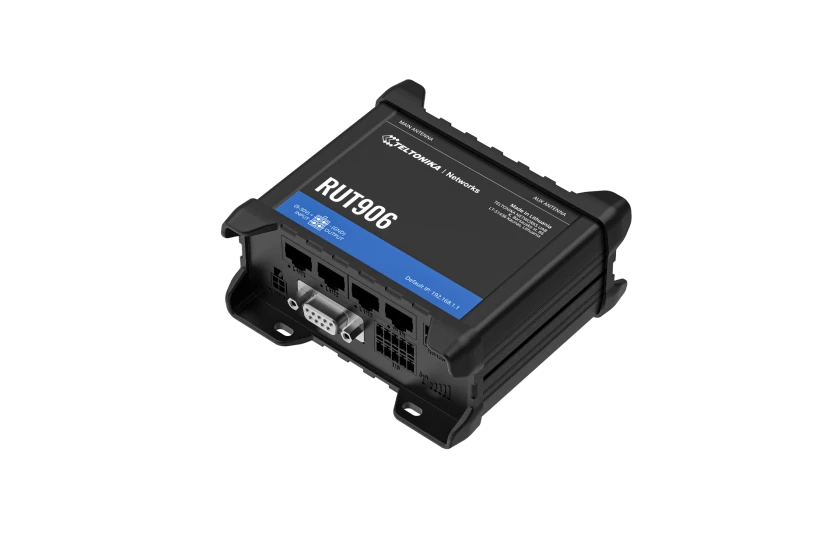 Teltonika | RUT906 (4G LTE Cat 4, Wi-Fi, Dual SIM, RS232/RS485, GNSS, I/O) Industrial Router - Индустриски Рутер