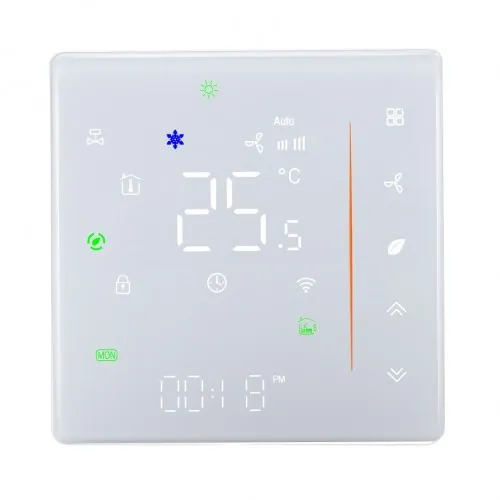 Akubela | BAC-006AZB HV-2PIPE Black Zigbee Thermostat Fancoil - Термостат со вентилаторска намотка (црн)